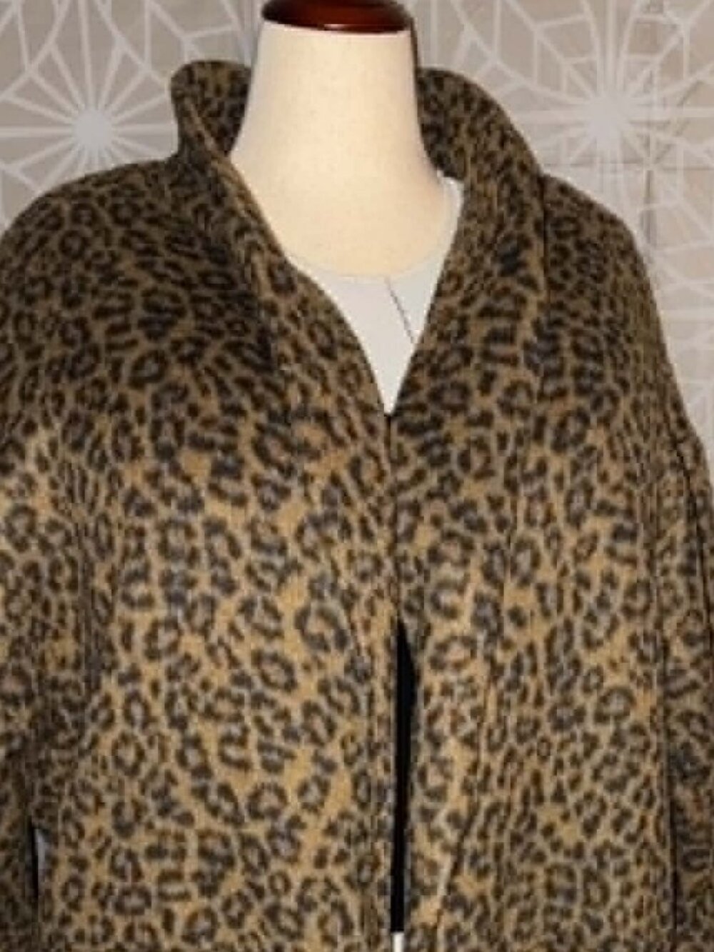Old Navy Wool Coatigan • Brown Leopard • Size 2X